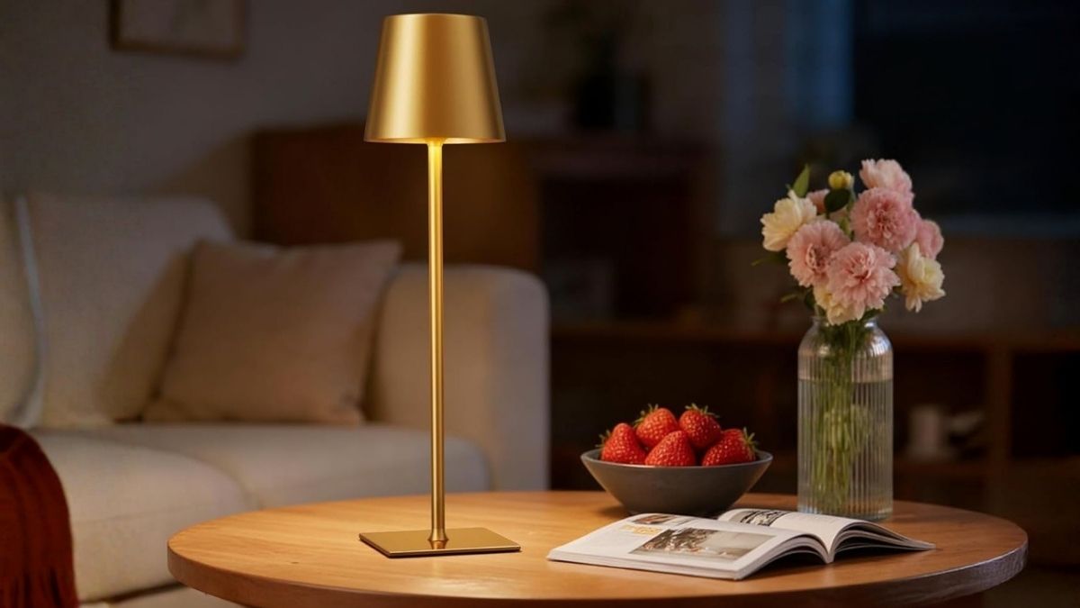 Kakanuo Gold Cordless Rechargeable Table Lamp: Stylish Freedom Without the Cord Clutter