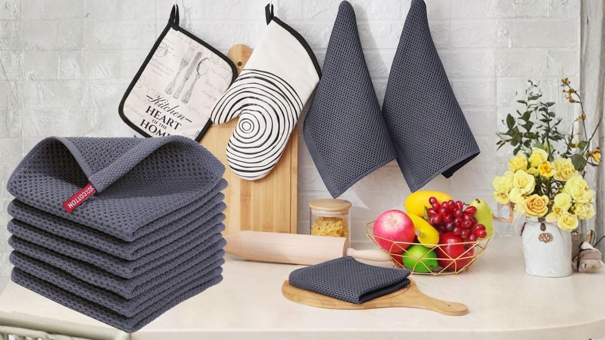 Upgrade Your Kitchen Routine with Homaxy Waffle Weave Dish Cloths